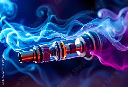 E Cigarette Vaporizer Device with Colorful Smoke photo