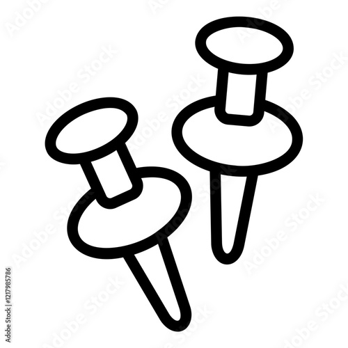 push pin Line Icon