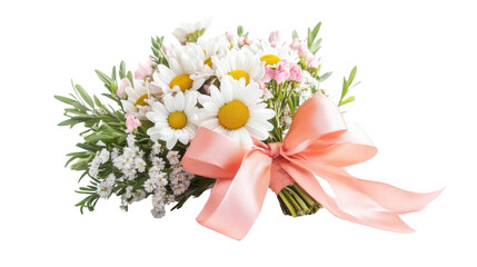 Bouquet of flowers on transparent background 