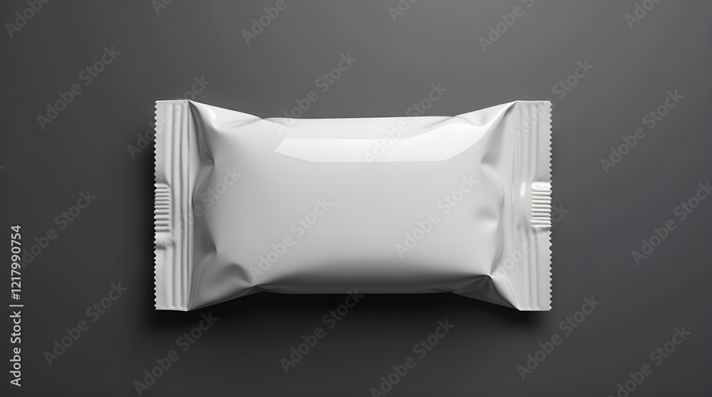 Glossy White Wrapper with Subtle Shadows – Custom Branding Ready Glossy White Wrapper with Subtle Shadows – Custom Branding Ready