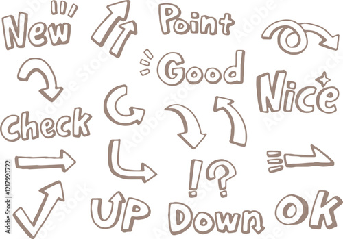 手書き矢印素材セット