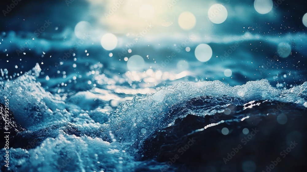 Ocean waves crashing on rocks at sunset. Ocean waves crashing on rocks at sunset.