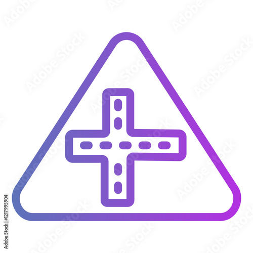 cross road Gradient icon
