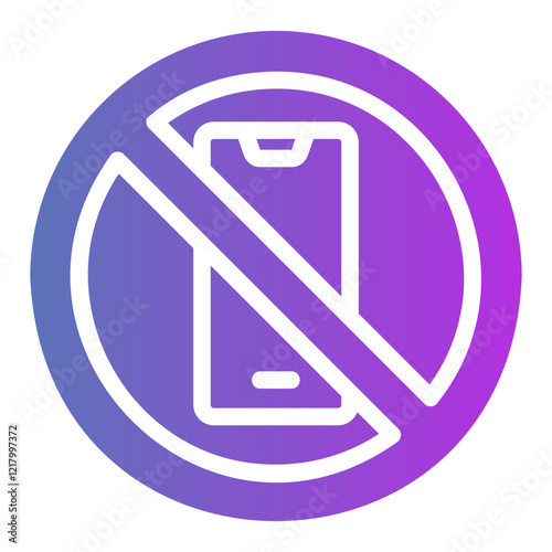 no mobile phone Gradient icon