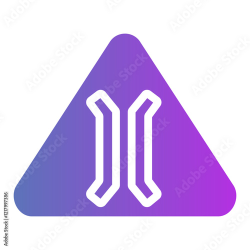 narrow road Gradient icon