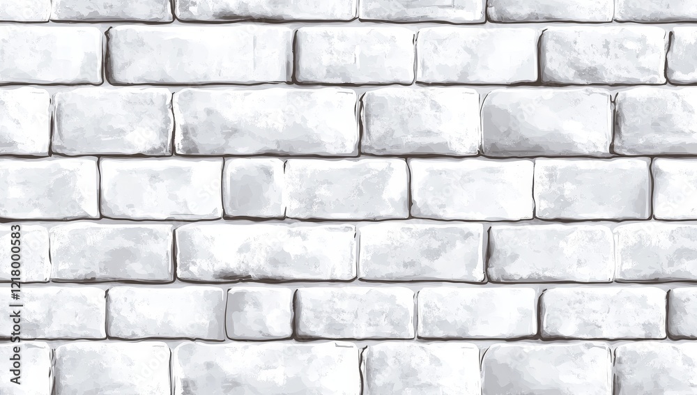 Obraz premium Whitewashed brick wall texture.