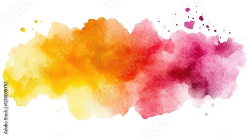 Autumn Watercolor Background with Warm Hues