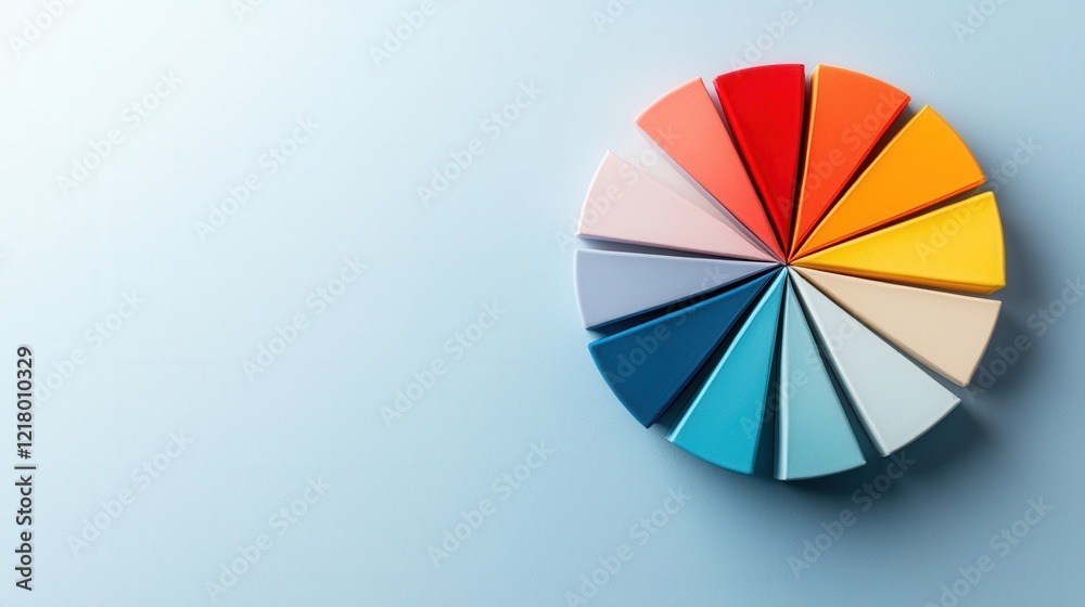 Fototapeta premium A vibrant pie chart showcasing customer satisfaction rates for luxury spas