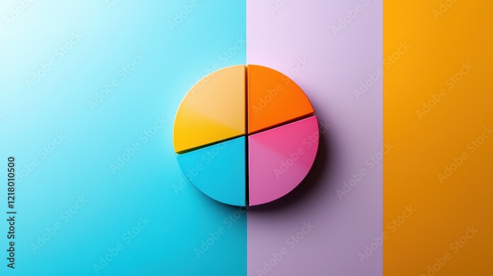 A vibrant pie chart comparing preferences for minimal versus multi-step routines A vibrant pie chart comparing preferences for minimal versus multi-step routines