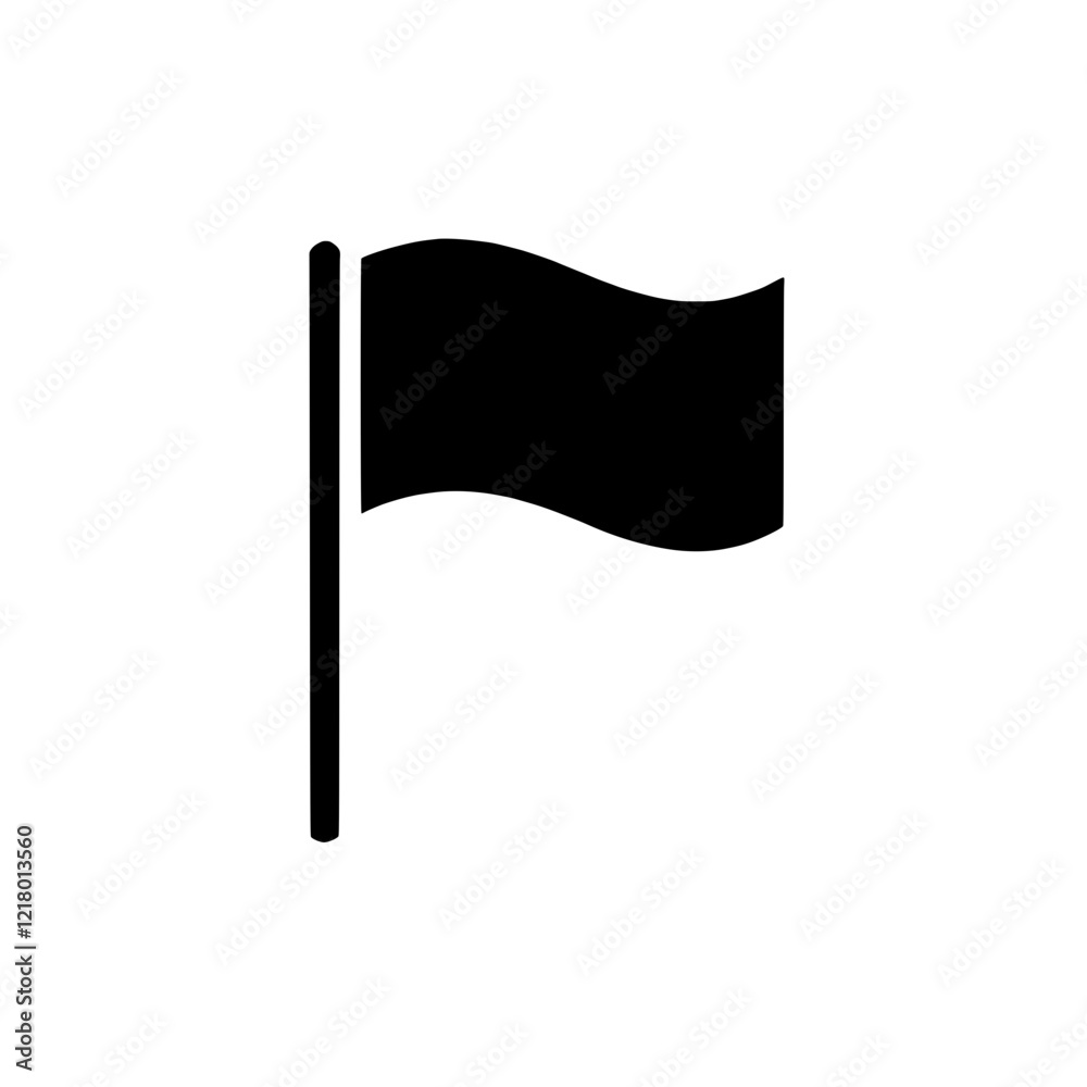 Simple Black Flag Icon: A minimalist black flag icon, elegantly waving in the wind, perfect for navigation, location, or symbolic representation. Simple Black Flag Icon: A minimalist black flag icon, elegantly waving in the wind, perfect for navigation, location, or symbolic representation.