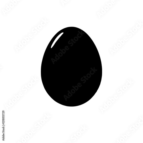 Single Egg Silhouette: A simple yet powerful silhouette of a single egg, evoking the promise of new beginnings, life, and potential.