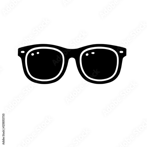 Sunglasses Icon:  A simple and iconic silhouette of sunglasses in black and white. The classic design is perfect for showcasing summery vibes, cool fashion, or just a little bit of mystery. 