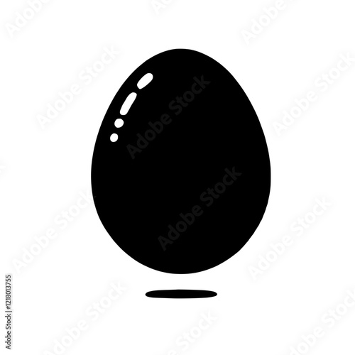 Egg Silhouette: A simple yet powerful silhouette of an egg against a blank background, representing new beginnings, potential, and the cyclical nature of life.
