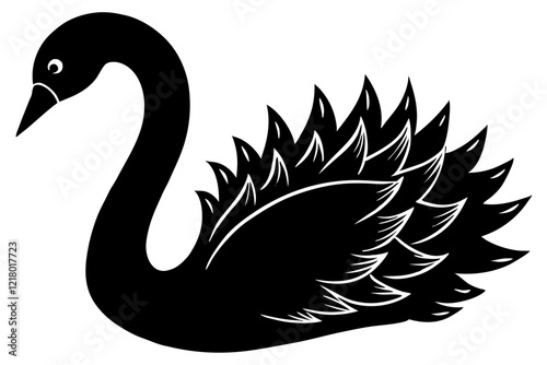 A simple wild bird shap with short spikers cartoon style , vector illustration