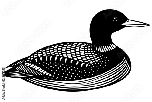 A simple wild bird shap with short spikers cartoon style , vector illustration
