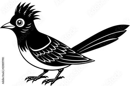 A simple wild bird shap with short spikers cartoon style , vector illustration