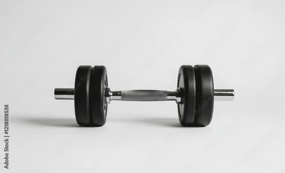 Black dumbbell on white background. (1) Black dumbbell on white background. (1)