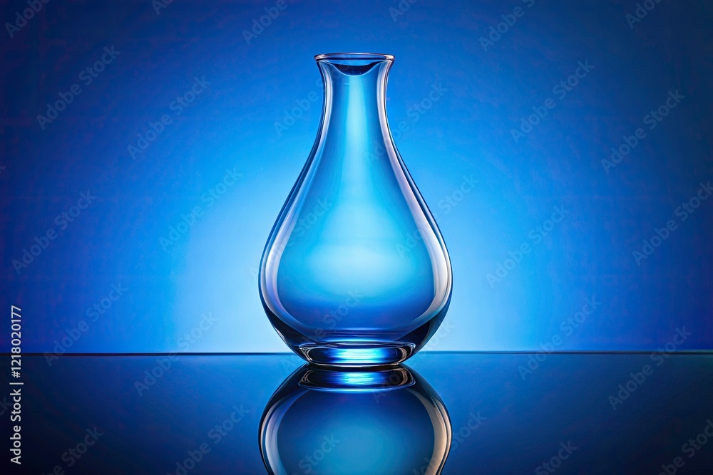 Elegant Water Drop Glass Vase, Blue Background, Modern Home Decor, Tabletop Vase, Glass Flower Vase, Decorative Vase, Stylish Vase Elegant Water Drop Glass Vase, Blue Background, Modern Home Decor, Tabletop Vase, Glass Flower Vase, Decorative Vase, Stylish Vase