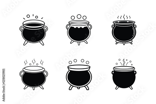 cauldron silhouette vector illustration