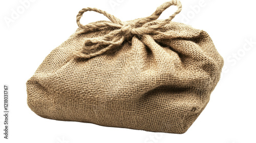 Burlap sack on transparent background photo