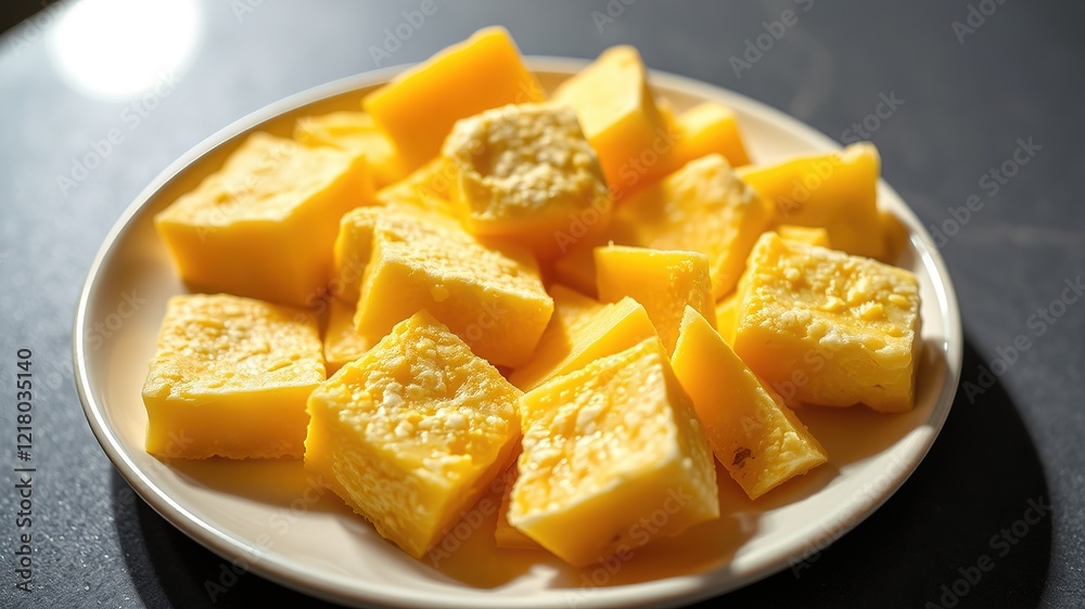 Close-up Cheese on Plate - High Definition Food Photography Close-up Cheese on Plate - High Definition Food Photography