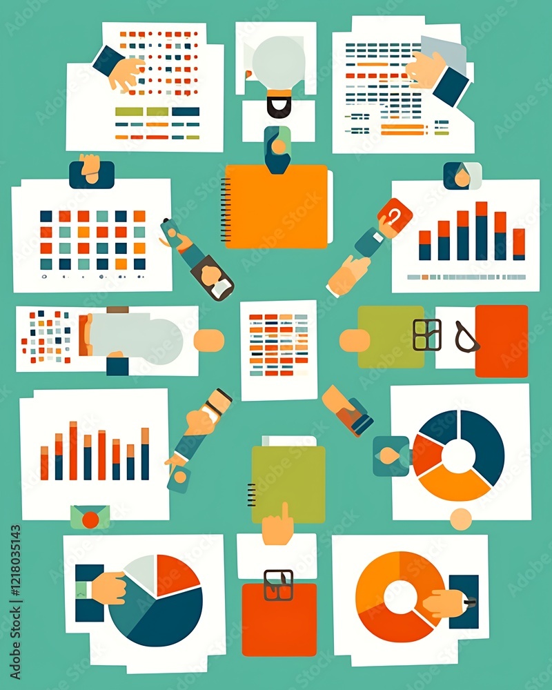 Teamwork analyzing data charts & graphs. Teamwork analyzing data charts & graphs.