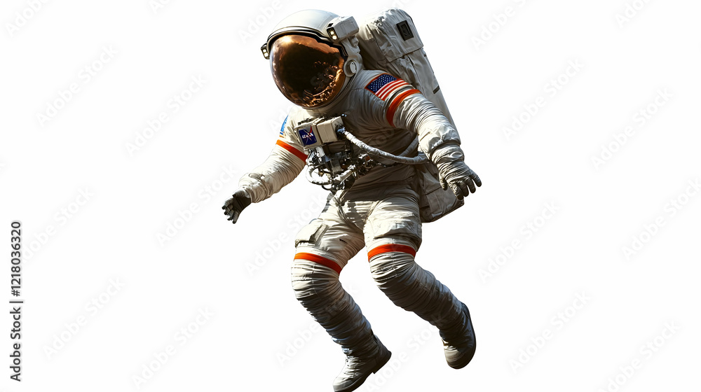 Astronaut spacewalk, Earth background, science illustration Astronaut spacewalk, Earth background, science illustration