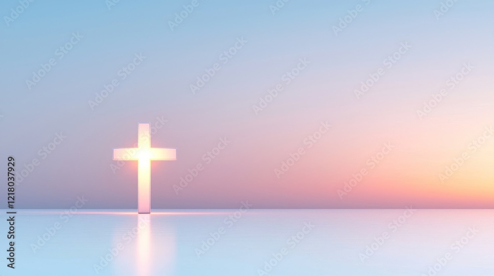 Glowing Cross at Sunset Glowing Cross at Sunset