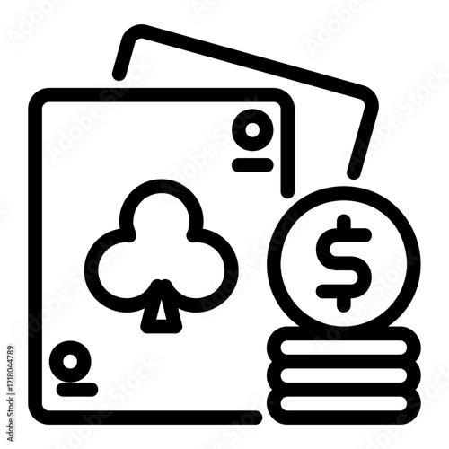 Gambling glyph icon