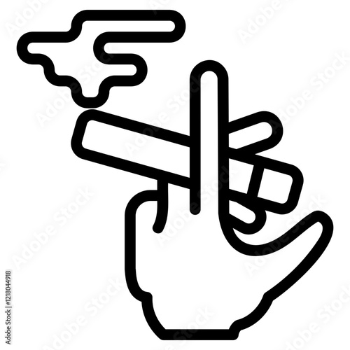 Smoking glyph icon
