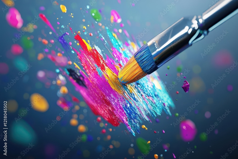 AI creating digital art on a virtual canvas, vibrant colors, energetic strokes, surreal composition AI creating digital art on a virtual canvas, vibrant colors, energetic strokes, surreal composition