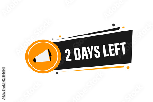 2 days left, or to go sale countdown vector symbol, clock, time,  background, template 5 day to go, countdown, sticker, left banner, business, sale, label button
