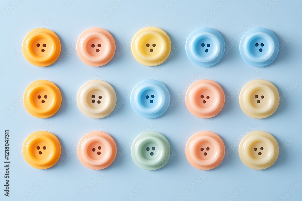 Fototapeta premium Colorful Buttons Pattern Design