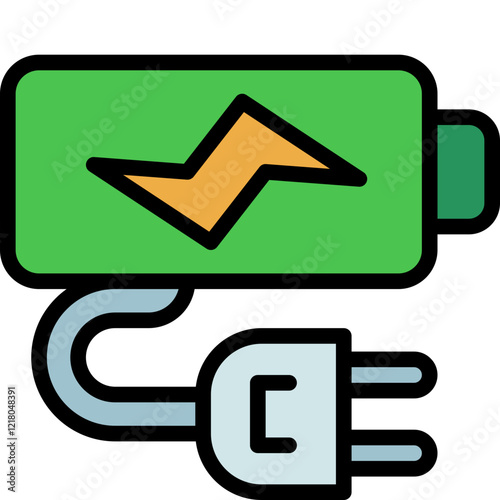 charge filled outline icon