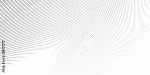 A grayscale abstract background with thin, curved lines creates a sense of depth. The lines are denser on the left, fading toward the right side.