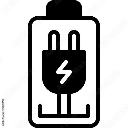 battery charge solid line icon