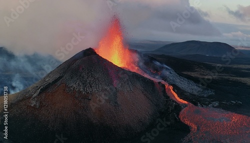 Experience the eruption like never before.   photo