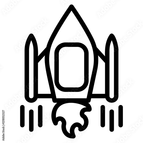 Rocket glyph icon
