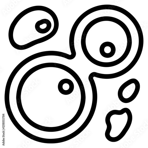 Cell division glyph icon