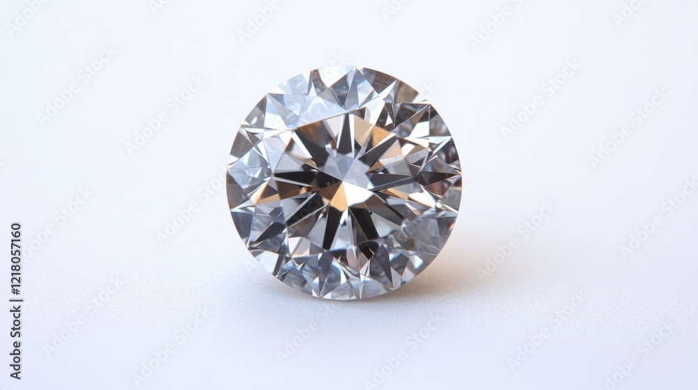 A close-up of a single sparkling diamond resting on a pristine white background, showcasing its brilliant cut and facets reflecting light. A close-up of a single sparkling diamond resting on a pristine white background, showcasing its brilliant cut and facets reflecting light.