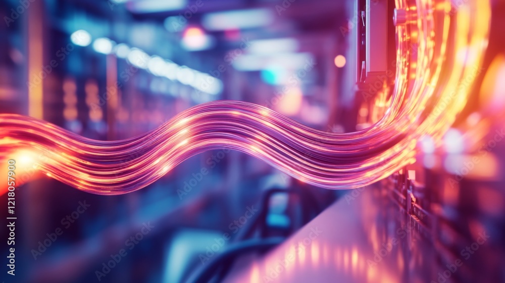 A close-up view of vibrant electric waves pulsing through cables in a high-tech industrial setting, symbolizing the flow of energy and innovation. A close-up view of vibrant electric waves pulsing through cables in a high-tech industrial setting, symbolizing the flow of energy and innovation.
