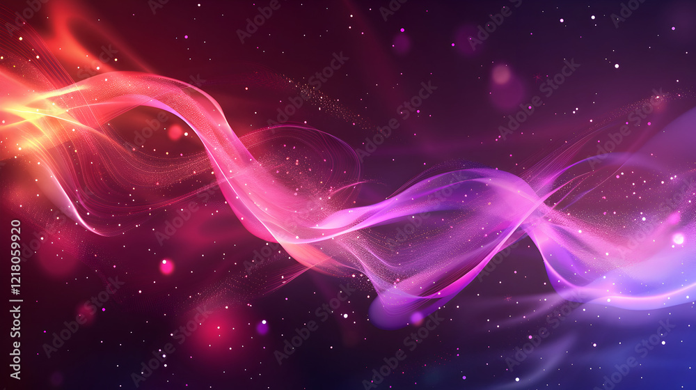 Fototapeta premium Abstract swirling colors in a cosmic background, evoking a sense of movement and depth.