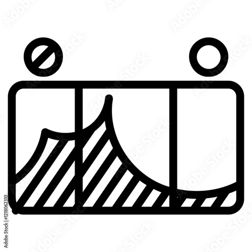 histogram glyph icon