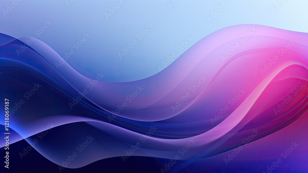 Fototapeta premium Abstract waves in soft colors, creating a soothing and modern visual effect.