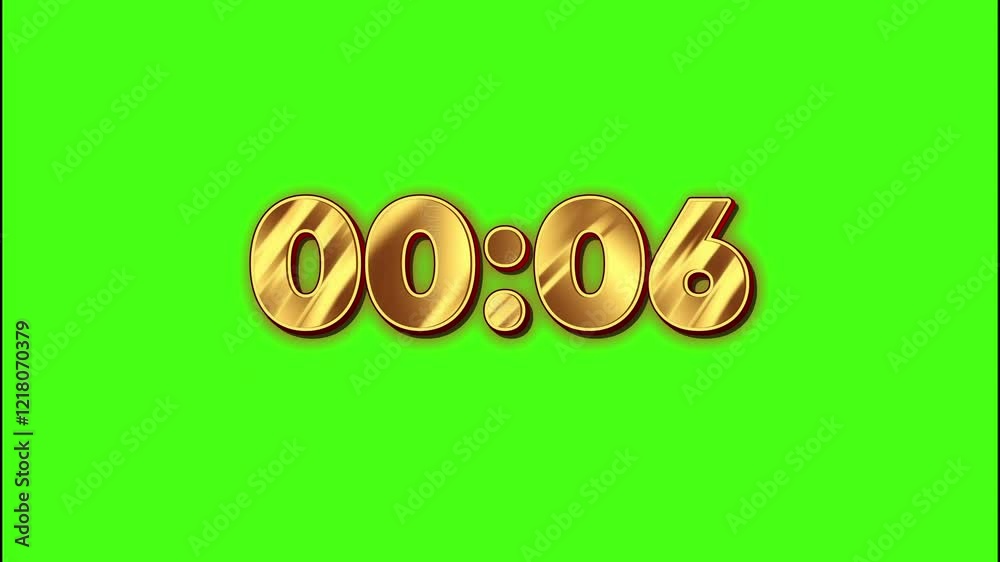 10 seconds countdown timer on green screen. Countdown clock. 10 second. Time management concepts, and scheduling