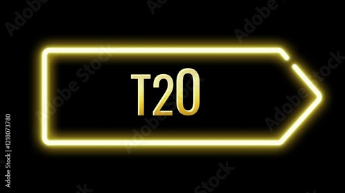 T20 Match text effect design in black background
