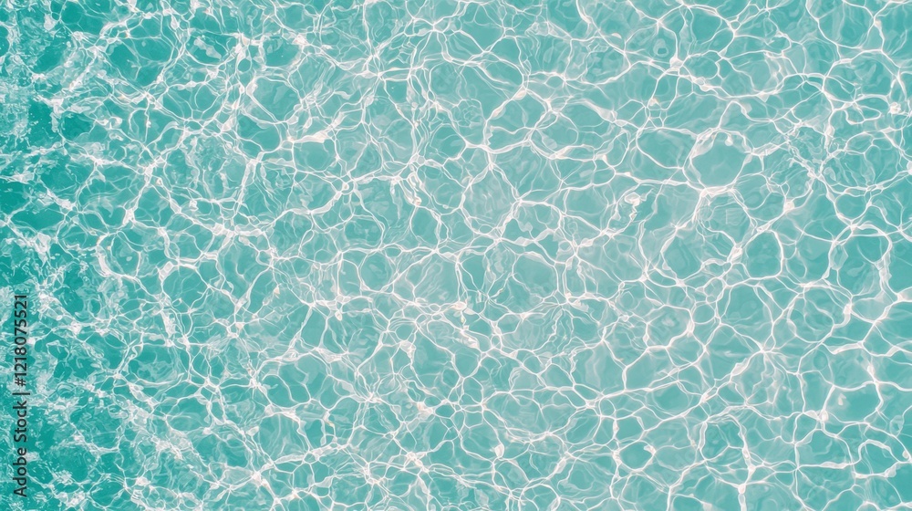 custom made wallpaper toronto digitalSeascape and waves dynamic, A serene, turquoise water surface reflecting sunlight, showcasing gentle ripples and patterns, creating a calming visual effect.
