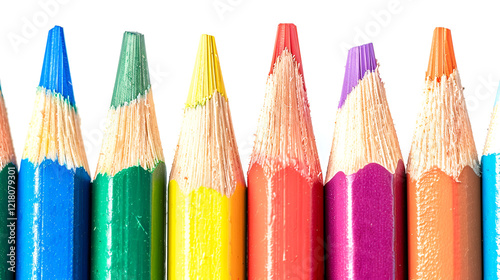 Set of Color Pencils on White Background

 photo