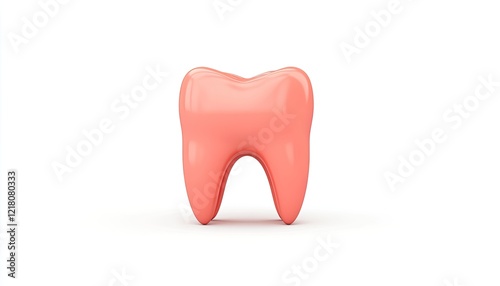 A vibrant, stylized tooth model representing dental health, set against a plain background