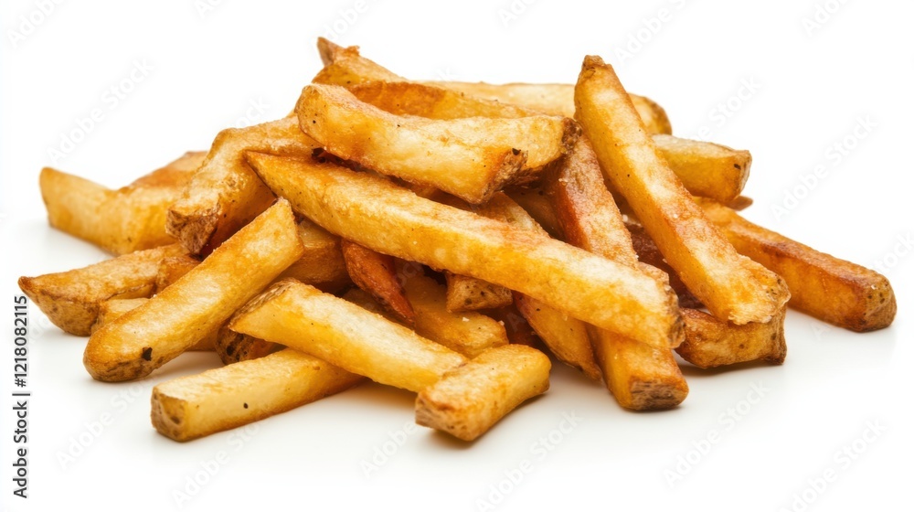 Professional Air Fryer with Fries Isolated on White Background Professional Air Fryer with Fries Isolated on White Background